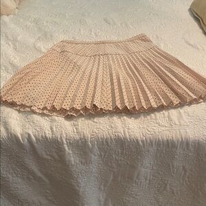J. Crew Beige Pleated Skater Skirt